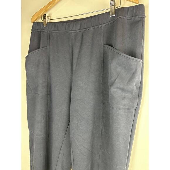 J. Jill Fit Sleek Double Knit Seamed Crop Pants Navy Blue Women's Plus Size 2X - Picture 6 of 13